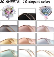 Papel Kraft Dorado de 38g con Revestimiento de PVC, Impermeable por una Cara, Compatible con Impresión por Grabado, para Ramos Personalizados, Venta al Por Mayor