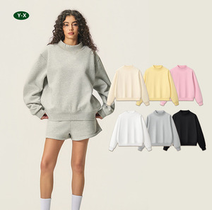 Felpa Reversibile da Donna con <span class=keywords><strong>Collo</strong></span> Alto e Maniche Lunghe, Nuova Collezione Autunnale, Alta Qualità, Oversize, con Logo Personalizzato Y-X - Product Image 1