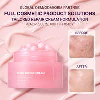 Crème de Soin Visage OEM/ODM 55g au Collagène Rose PDRN en Capsules pour Anti-Rides et Réparation, Crème Anti-Âge Dorée