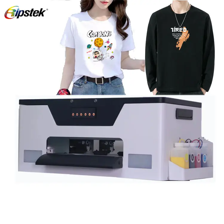 T-shirt Printer termurah Mini A4 dtf printer ,Tshirt mesin cetak A3 dtf printer XP600 kepala dengan mesin pengocok bubuk