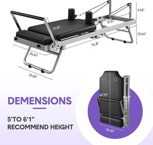 CZFITT Reformers de Pilates Version Étendue, Appareil de Yoga Pliable, Équipement de Lit Pliable, Reformer de Pilates Pliant en Métal - Product Image 2