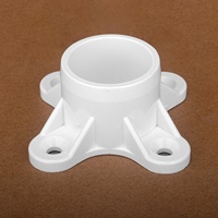 Accessoires de fixation pour pieds de table en PVC SCH40 3D, norme américaine, avec bride et cache-vis en plastique, pour usage transfrontalier