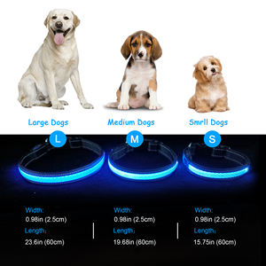 Usb 충전식 깜박이 사용자 정의 애완 동물 <span class=keywords><strong>Led</strong></span> 글로우 개 목걸이 방수 나일론 <span class=keywords><strong>Led</strong></span> 개 목걸이 - Product Image 4