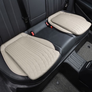Coussin de siège de voiture en cuir matelassé respirant et rafraîchissant pour toutes les saisons, amovible, lavable, design compact pour la taille, usage général arrière - Product Image 3