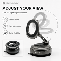 Soporte Magnético para Teléfono de Grado Comercial, Brazo de Aleación, Ventosa Reutilizable, Rotación de 360°, Multifuncional, Certificado RoHS y REACH