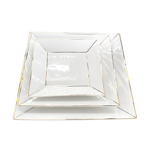 Ensemble d'assiettes à dîner <span class=keywords><strong>en</strong></span> <span class=keywords><strong>porcelaine</strong></span> à bord doré de luxe, petit bol <span class=keywords><strong>en</strong></span> céramique de <span class=keywords><strong>service</strong></span> pour la maison et l'hôtel, vente <span class=keywords><strong>en</strong></span> gros <span class=keywords><strong>en</strong></span> usine - Product Image 4