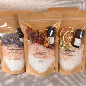 Sels de bain de l'Himalaya et d'Epsom aux huiles essentielles Sel de la mer Morte Aromathérapie Fleurs séchées de guérison pour le rajeunissement de l'âme du corps - Product Image 2