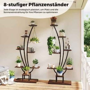 Étagère à vaisselle de cuisine avec lumières de croissance, double niveau, <span class=keywords><strong>en</strong></span> métal, 156 cm, rangement pour pots et présentoir écologique pour la maison - Product Image 6