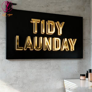 <span class=keywords><strong>Letras</strong></span> de acero inoxidable retroiluminadas a prueba de agua para exteriores, letrero LED personalizado de metal para la entrada del vestíbulo de un edificio de oficinas o empresa. - Product Image 3