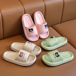 Pantuflas de Verano para Mujer, Diseño de Oso, Antideslizantes, Suaves, Punta Abierta, para Interiores, Baños y Tinas - Product Image 1