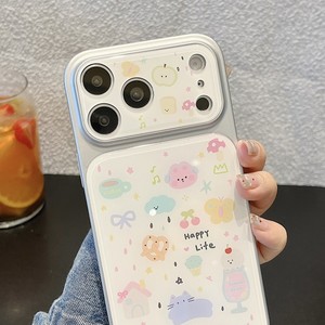 Funda de cristal para teléfono móvil con diseño de lazo de dibujos animados, mariposa, nubes estrelladas y gato, a prueba de golpes, para iPhone 14 15 16 17 Pro Max, venta al por mayor - Product Image 3