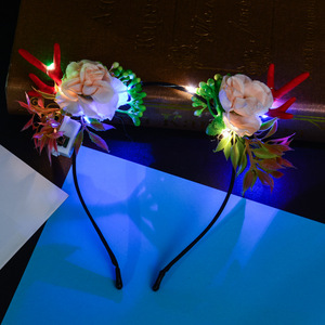 Fascia per Capelli a LED a Forma di <span class=keywords><strong>Corna</strong></span> di Cervo, Accessori per Capelli in Plastica Luminosa, Decorazioni per Feste, Atmosfera da Palcoscenico, Forniture Natalizie - Product Image 4