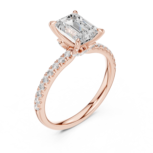 Bague en or 10Kt 14Kt 18Kt 22Kt avec diamant de laboratoire, luxe moderne, pour femme, bijou de mariage sophistiqué, cadeau - Product Image 2