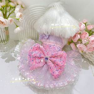 בגדי קיץ פופולריים לחיות מחמד בסיטונאות, שמלות יפות לכלבים וחתולים, בגדי גורים מקסימים - Product Image 4