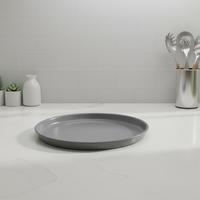 Service de table en grès de luxe Guangda Europe, 4 pièces, assiette, bol et tasse en céramique gris moderne |   Résistant à la chaleur, compatible lave-vaisselle et four