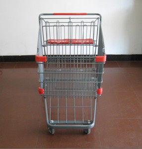 체인 슈퍼마켓 MOQ 100 PCS 용 대형 250L 쇼핑 푸시 카트 - Product Image 6