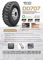 DD707 12.00R20 Nuevo Neumático Radial de Minería AIRLAND 22PR Velocidad D para Camión Volquete Larga Distancia 100km Todas las Posiciones Todoterreno