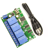 AD22B04 Carte de relais décodeur audio DTMF MT8870 4 canaux DC12V pour maison intelligente, contrôleur de relais vocal pour éclairage LED