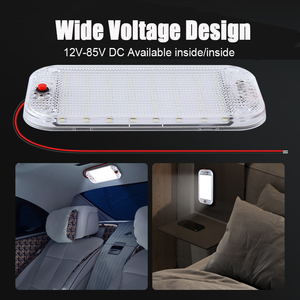 Luces de Lectura Ultrafinas Blancas de 6000k DC12-85V para Automóvil, 48 LED, Lámpara de Lectura Interior para Techo de Automóvil, Camioneta, RV, Van - Product Image 6
