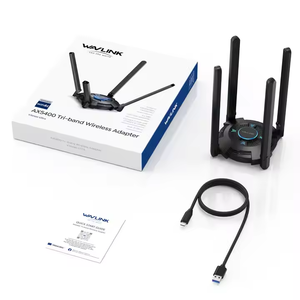 อะแดปเตอร์ไวไฟ USB WAVLINK AX5400 Tri-band สำหรับพีซี 2.4/5/6GHz เสาอากาศ 4 ต้นแบบ High Gain 5dBi อะแดปเตอร์เครือข่ายไร้สายสำหรับเดสก์ท็อป มีสินค้าในสต็อก - Product Image 2