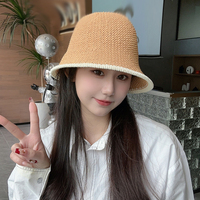 2025 gros KX été plage dentelle évider rotin tressé Articles nouveau Design femmes chapeau de soleil paille seau chapeaux