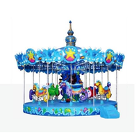 Manège de luxe pour enfants avec 16 sièges, carrousel de parc d'attractions extérieur, manège à chevaux pour enfants à vendre