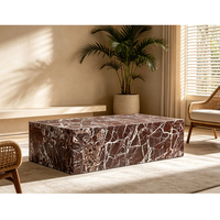 Newstar Stone Lila-Weiß Geäderter Rosso Roter Marmor Rosa Levanto Couchtisch für Luxuriöses Modernes Wohnzimmer
