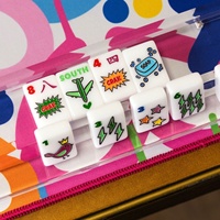 Jeu de Mahjong Américain Personnalisé CXSL Modèle DZ 160 Tuiles en Acrylique Écologiques Luxe Élégant Table de Mahjong Graphique Jeu Familial