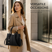 Sac à main pour femme en cuir PU durable, doublure en polyester, avec détails de coutures pour une longue durée de vie en vente au détail
