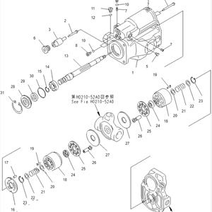 Bomba Principal de Excavadora Belparts PC40 PC45 PC55 Bomba Hidráulica Principal 20T-60-72110 708-3s-00872 708-3s-00522 para Komatsu - Product Image 2