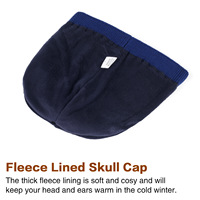 Haute qualité personnalisé hiver chaud hommes femmes blanc à revers Ski polaire doublé Beanie tricoté chapeaux casquette