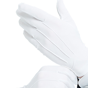 Prix de gros Gants de cérémonie en coton respirant avec bijoux Gant blanc avec bouton - Product Image 6