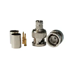 Coste efectivo conector coaxial RF de 75ohm, conector tipo BNC macho para montaje de cable 75-5