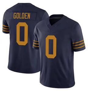 Camiseta de Fútbol Estilo Green Bay # 0 Dorado # 10 Parsons # 4 Favre # 8 Telas Jacobs con Impresión Digital, 100% Poliéster, Transpirables, al por Mayor - Product Image 3