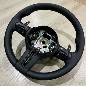 Vente flash pour <span class=keywords><strong>BMW</strong></span> E90 M3 M5 F10 F11 F15 F16 F20 F30 F31 F32 F36 E70 E71 Volant de voiture en cuir noir intégral - Product Image 3