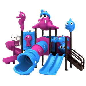 Ensemble de balançoires d'extérieur <span class=keywords><strong>avec</strong></span> <span class=keywords><strong>toboggan</strong></span>, grand <span class=keywords><strong>toboggan</strong></span> en plastique pour enfants d'extérieur, fabricant d'équipements de terrain de jeux communautaires - Product Image 5