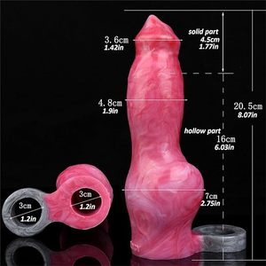 Funda para Pene con Nudo de Perro y Anillo Anticaída de Silicona Suave, Juguetes Sexuales para Agrandar y Extender el Pene para Hombres, Masturbador Masculino - Product Image 2
