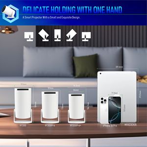 Hotack Vente Flash HY300PRO+ Mini <span class=keywords><strong>Projecteur</strong></span> Intelligent Portable Extérieur Android 14 Double WiFi 6 - Product Image 6