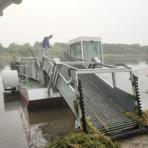 River cleaning machine/boat/ship to collect the floating trash aquatic weed in reservoirs rivers and lakes