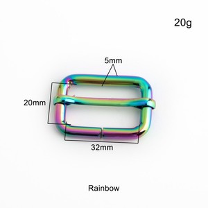 Hebilla de ajuste de anillo para bolso, hebilla deslizante de Metal, correa de arco iris, hebilla trideslizante para bolso, venta al por mayor - Product Image 5