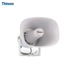 Thinuna HS-15A 야외 100/70V PA 스피커 103 dB 15W 경적 스피커 음성 경보 IP66 공공 주소 시스템 ABS 확성기
