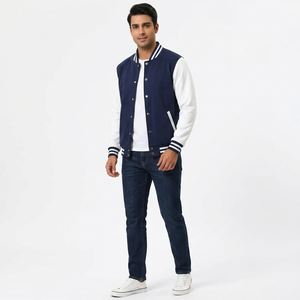 Chaquetas Universitarias Lisas al por Mayor para Hombre, Chaquetas Varsity Personalizadas con Logotipo, Chaquetas Letterman Lisas para Hombre - Product Image 1