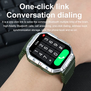 W55 IP68 للماء قذيفة معدنية الذكية الرجال في الهواء الطلق ساعة ذكية وسائط الرياضة ساعة ذكية تعقب ساعات اللياقة البدنية لالروبوت iOS - Product Image 2