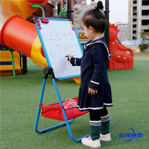 Anak papan gambar rumah tangga dukungan papan dua sisi dapat naik dan turun bebas debu dihapus papan gambar - Product Image 5