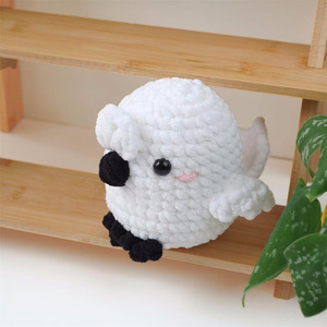 Kleine Vleugels Gehaakte Amigurumi Pluche Dieren Haken Kippen Papegaaien Eenden Uil Gehaakte Mini Vogels - Product Image 4