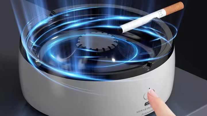 cigarette smoke eliminator ashtray USB Rechargeable Smokeless Ashtray 2 in 1 Air Purifier Negative Ion Smoke  Eliminator for Car Home Office Indoor Use