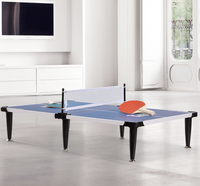 Jeu de table de ping-pong pliable de 40 pouces pour l'intérieur, sport pour enfants avec pagaies, tennis de table pliable