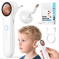 Outil de nettoyage d'usine 4 LED avec écran de 1,28 pouce, otoscope vidéo numérique pour le nettoyage du cérumen, caméra endoscopique auriculaire