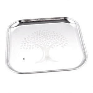 Émail de couleur écologique poli argenté pour le poisson de dinde avec plaque de chargeur de conception d'arbre - Product Image 1