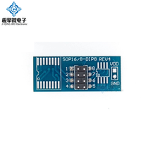 Adaptor Programmer JQW SOP16/8-DIP8 REV4 SOP16 SOP8 ke DIP8 1.27mm ke 2.54mm untuk Pengujian EEPROM Flash Harga Asli